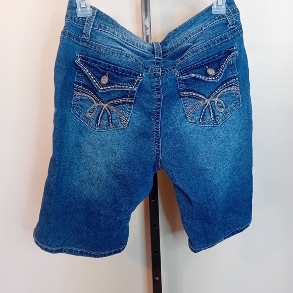 Teens Juniors No Boundaries‎ Denim Bermuda Shorts Embellished Pockets Casual 13 - Picture 8 of 16
